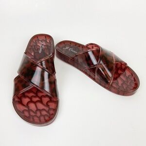 J. Crew Tortoise Shell Jelly Slides